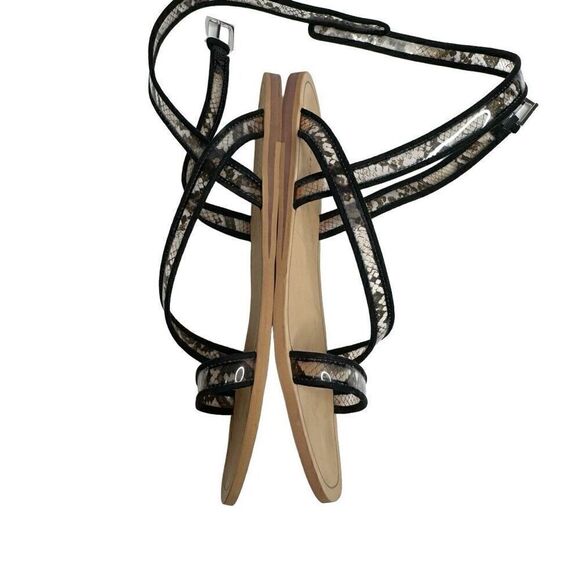 Sanctuary NWOT black snake print Nellie strappy sandals size 9 - Picture 11 of 13